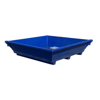 2 Cubic Yard Blue Steel Concrete Washout Pan 